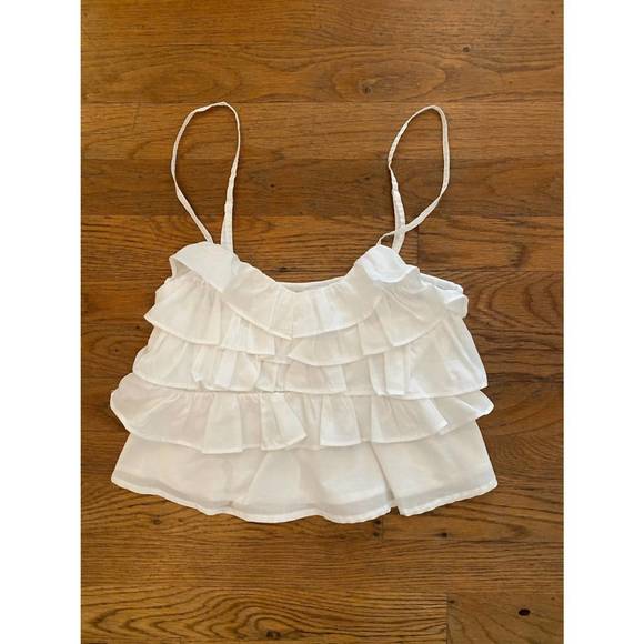 NEW LOVE DAISY ruffle tiered top in white - Picture 2 of 4